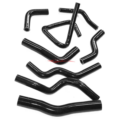 Cooling Pro Silicone 8 Piece Engine Water Heater Hose Kit (Black) Fits Nissan S14/S15 Silvia & 200SX (SR20DET)