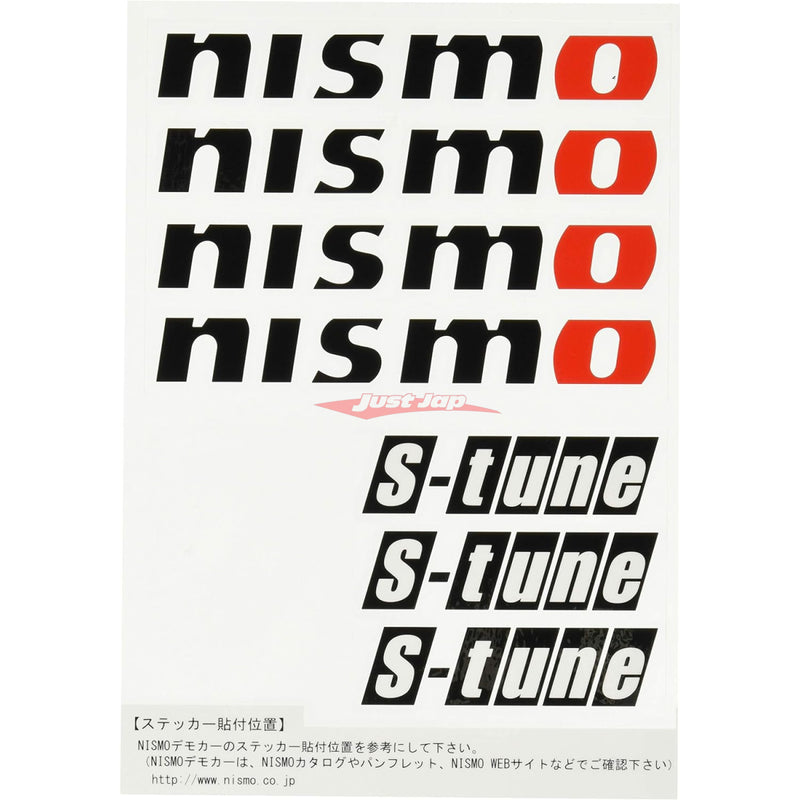 Nismo S-Tune A4 Size Sticker Decal Kit Set (Black)