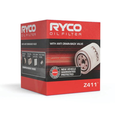 Ryco Oil Filter Z411 Fits Nissan R35 GTR VR38DETT, Subaru BRZ, Forester, Impreza, Liberty, XV & Toyota 86 FA20/FB20/FB25