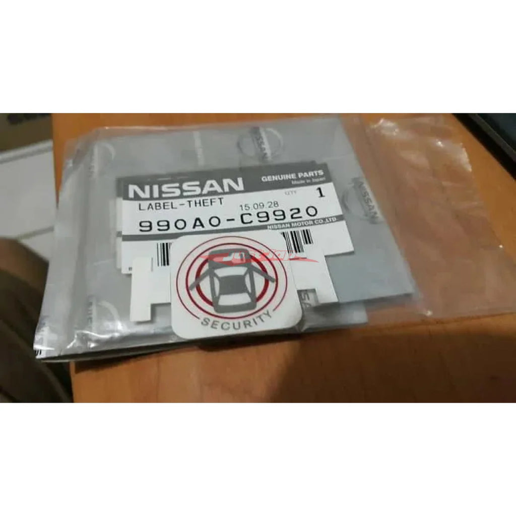 Genuine Nissan Anti Theft Cation Label Fits Nissan R35 GTR, V35/V36 Sk