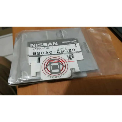 Genuine Nissan Anti Theft Cation Label Fits Nissan R35 GTR, V35/V36 Skyline, Z33 350Z, Z34 370Z, J50 Crossover, M35 Stagea, N16 Pulsar & Y62 Patrol