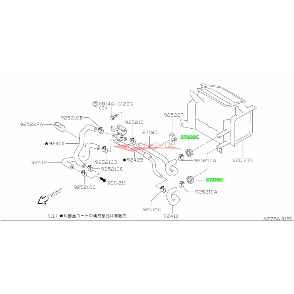 Genuine Nissan Heater Pipe Fire Wall Grommet Fits Nissans (Check Compa