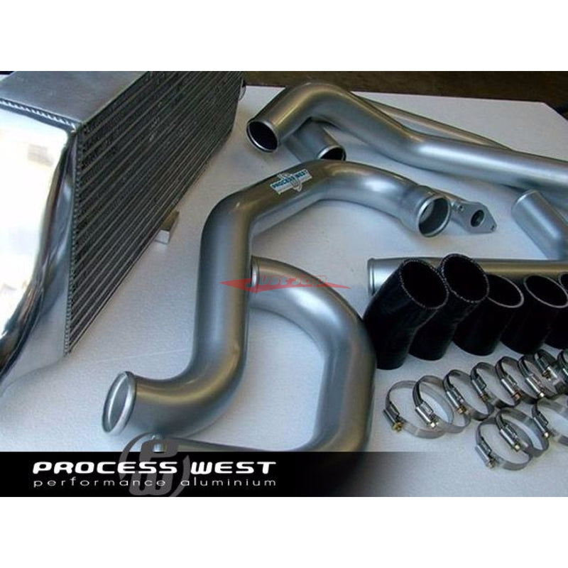 Process West Front Mount Intercooler Kit (Silver) Kit Fits Subaru 97-00 GC8 WRX/STI