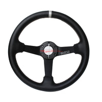 Sparco Style 90mm Deep Dish Steering Wheel - 350mm (Leather - Silver Stitching)