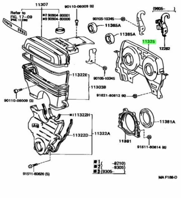 Genuine Toyota Rear Timing Gear Plate Fits Toyota 2JZ-GTE Engines