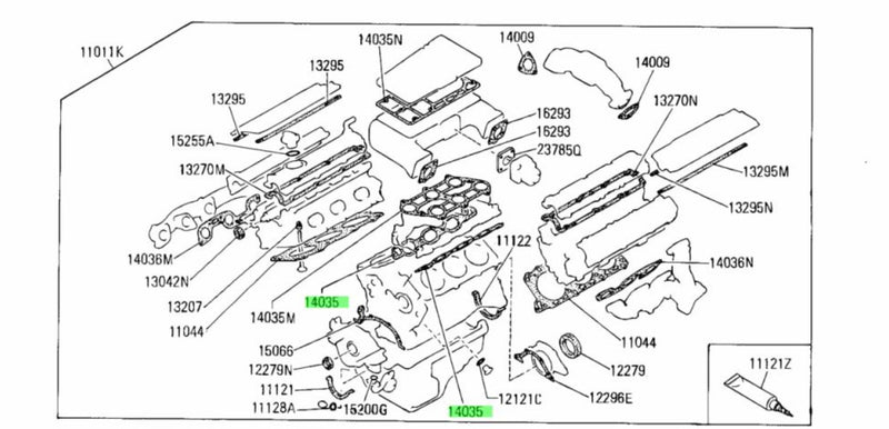 Genuine Nissan Intake Manifold Gasket Fits Nissan Y31/Y32 Cedric, Gloria, Y32 Leopard & Z31 300ZX (VG30DE/T)