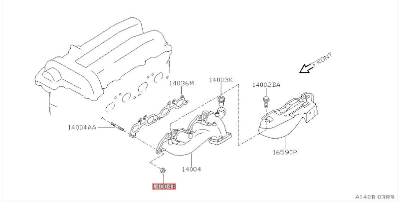 Genuine Nissan Exhaust Manifold Cylinder Head Stud Nut Fits Nissan SR20/VQ25/VQ30/VQ35/VQ37/VR30/VR38/YD25/ZD30