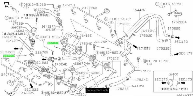Genuine Nissan Lower Injector Insulator Fits Nissan S13/S14/S15 Silvia, R33 Skyline & C34 Stagea