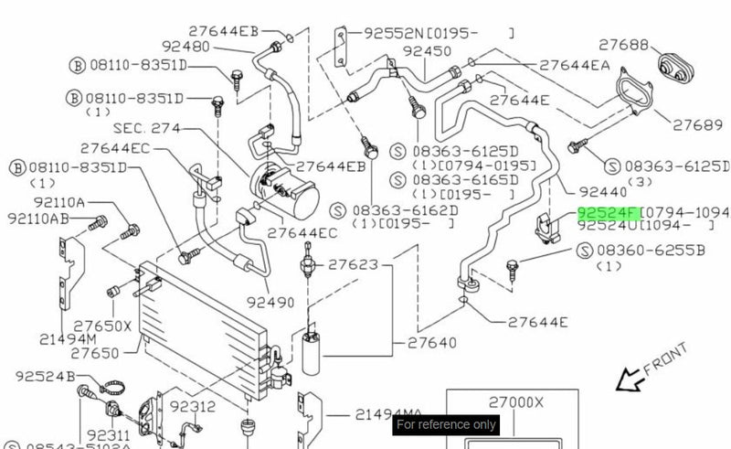 Genuine Nissan Air Conditioning Clip/Clamp Fits Nissan Vehicles (Check Compatibility)