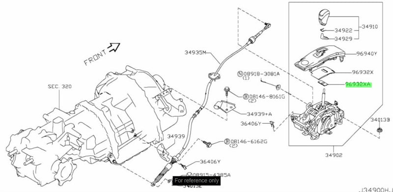 Genuine Nissan Transmission Slide Cover Fits Nissan R35 GT-R