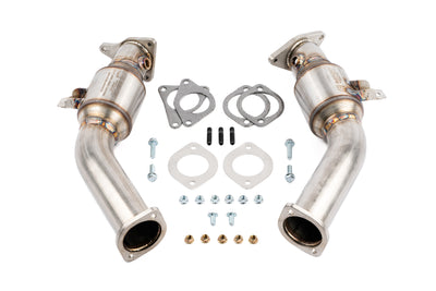 AMS Alpha Performance Street Lower Down Pipes (GESI Catalytic Converters) Fits Infinti Q50/Q60, Nissan Skyline 400R RV37 & Nissan Z RZ34 (VR30DDTT)