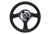 Mines Leather Steering Wheel (Red Stitching) Fits Nissan R32 GTR