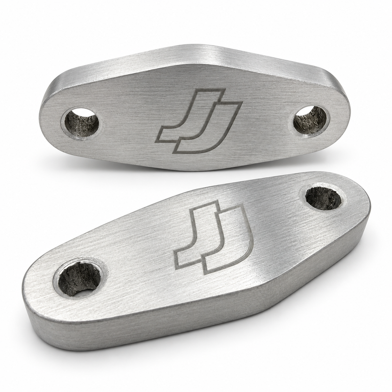 JustJap Racing VR38 EGR Block Off Plates (2 Piece Set) Fits Nissan R35 GTR
