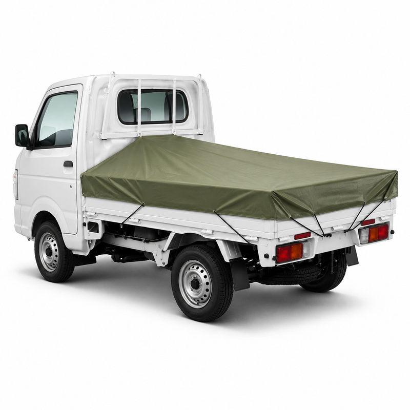 Genuine Daihatsu Rear Tray Slope-Type Cover Tarp (Khaki) Fits Daihatsu Hijet Jumbo S500/S510