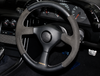 Mines Leather Steering Wheel (Grey Stitching) Fits Nissan R32 GTR