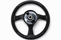 Mines Leather Steering Wheel (Grey Stitching) Fits Nissan R32 GTR