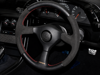 Mines Leather Steering Wheel (Red Stitching) Fits Nissan R32 GTR
