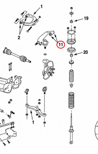 Nismo Front Upper Swing Arm / Third Link Reinforced Bush Fits Nissan R33/R34 Skyline & C34 Stagea