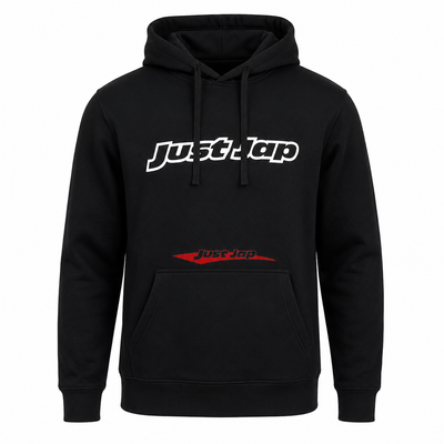 JustJap Torquay 1525 Black Kangaroo Pocket Hoodie - Sizes S / M / L / XL / 2XL / 3XL