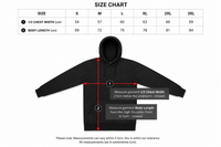 JustJap Torquay 1525 Black Kangaroo Pocket Hoodie - Sizes S / M / L / XL / 2XL / 3XL