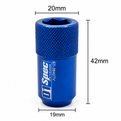 D1 Spec Racing Style Lightweight Wheel Nut Set - M12 X P1.5 (Blue Round)