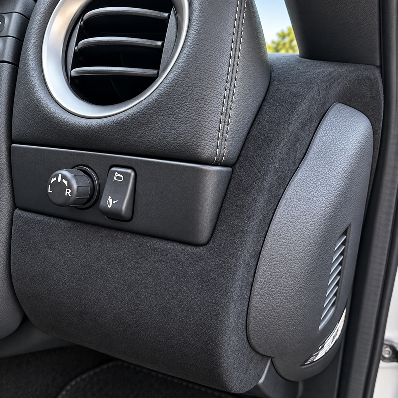 JustJap Racing Alcantara Instrument Dash Panel & Upper Door Trim Caps Fits Nissan R35 GTR 07-16 (Sold Exchange)