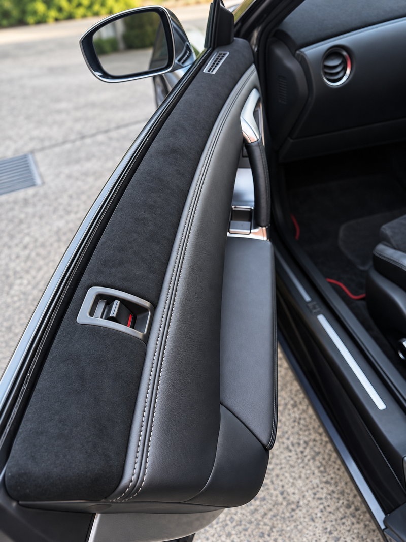 JustJap Racing Alcantara Instrument Dash Panel & Upper Door Trim Caps Fits Nissan R35 GTR 07-16 (Sold Exchange)