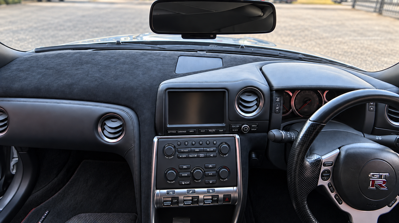 JustJap Racing Alcantara Instrument Dash Panel & Upper Door Trim Caps Fits Nissan R35 GTR 07-16 (Sold Exchange)