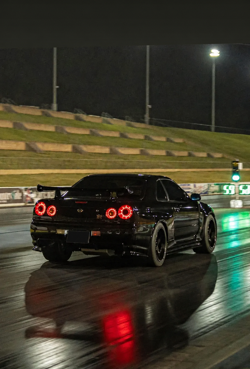 GTR Sales Australia R34 Nismo GT LED Tail Light Retrofit Kit (Black) Fits Nissan R34 Skyline (Coupe)
