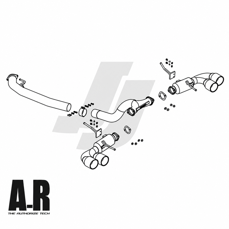 Fujitsubo A-R Stainless Steel 3.5" Exhaust System (Burning Gradation) Fits Nissan R35 GTR