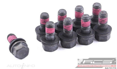 Xtreme Clutch Pressure Plate Bolts fits Nissan SR20/RB20/RB25/RB26/VQ35 (M8xP1.25 - 17.3mm - 9pce Set)