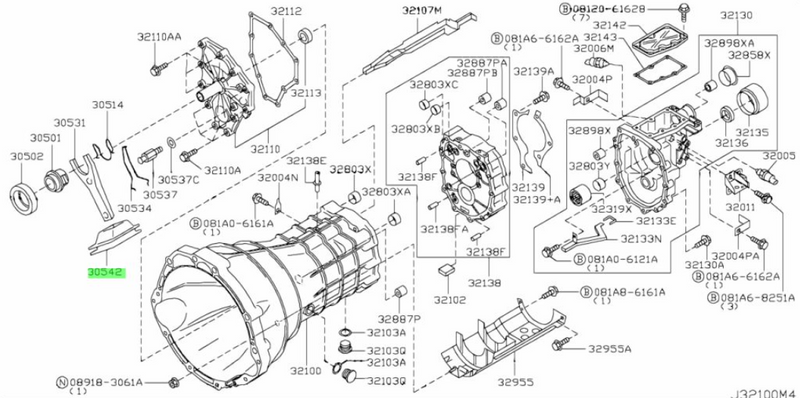 Genuine Nissan Clutch Fork Boot Fits Nissan M35 Stagea Axis (09/2003-), V35 Skyline (09/2003-) & Z33 350Z Fairlady Z (07/03-01/07)
