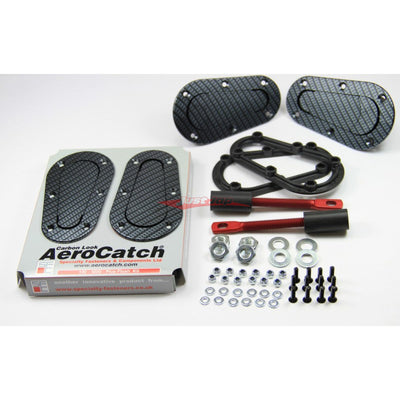 AeroCatch 120 Series Above Panel Flush Bonnet / Hood Fastener Kit - Non Locking (Carbon Look)