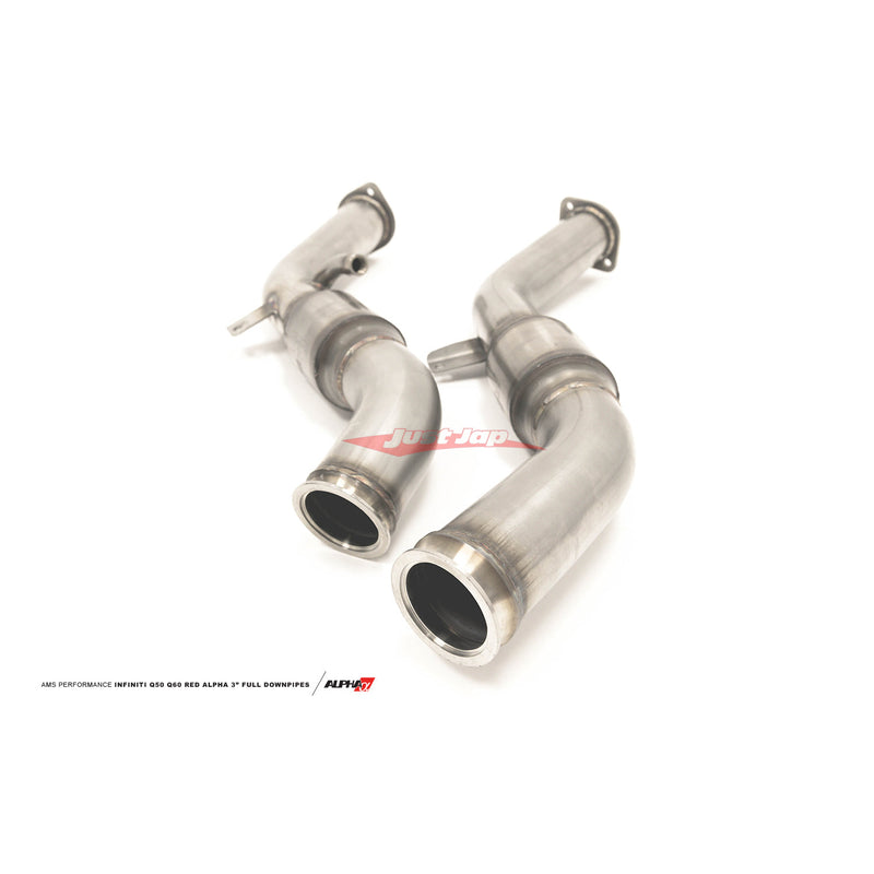 AMS Alpha Performance Full Street Race Downpipe Dump Pipe Set Fits Infinti Q50/Q60, Nissan Skyline 400R RV37 & Nissan Z RZ34 (VR30DDTT)