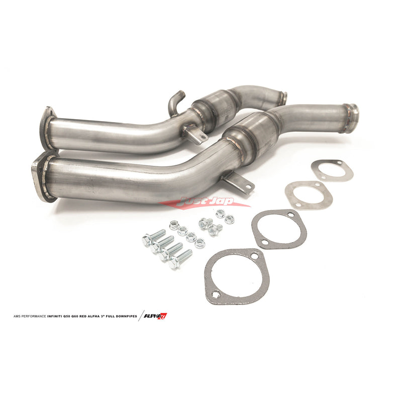 AMS Alpha Performance Full Street Race Downpipe Dump Pipe Set Fits Infinti Q50/Q60, Nissan Skyline 400R RV37 & Nissan Z RZ34 (VR30DDTT)