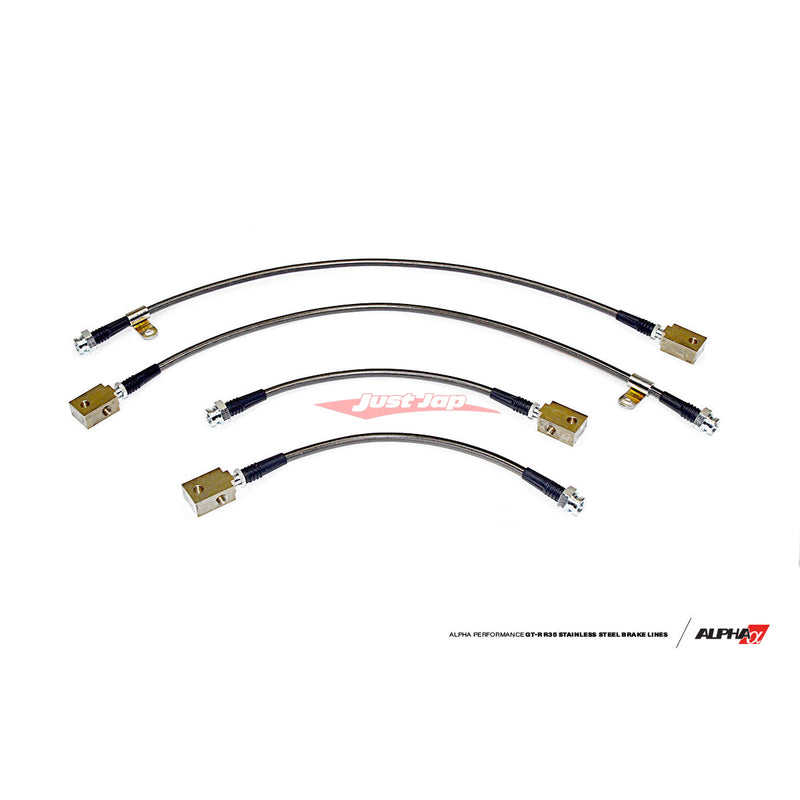 AMS Alpha Performance Race Style Stainless Steel Brake Lines fits Nissan R35 GTR 2007-