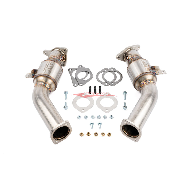AMS Alpha Performance Street Lower Down Pipes (GESI Catalytic Converters) Fits Infinti Q50/Q60, Nissan Skyline 400R RV37 & Nissan Z RZ34 (VR30DDTT)