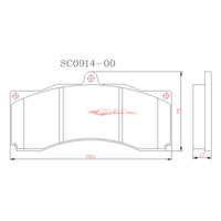 ATTKD Track Compound Brake Pads - ATTKD Medium 8 Piston & Big 6 Piston Front Caliper (Red)