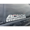 BC Racing Custom Coilovers Decal / Sticker - Small 380mm x 68mm