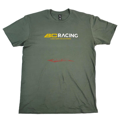 BC Racing Custom Coilovers Logo T-shirt (Green / Black) Green