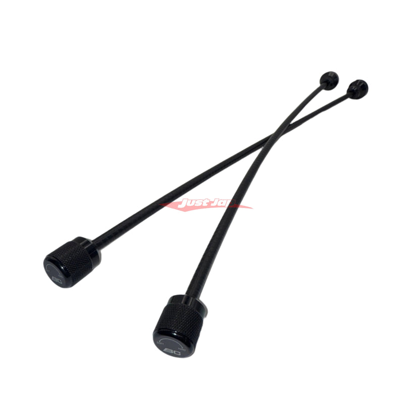 BC Racing Flexible Rear Damper Extender Set 350mm (BLACK) Fits BC Racing V1/ER/HM/ZR/ZX Series