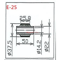 BC Racing Rear Lower Base Mount Bushing (Hardened Rubber) 50mm x 37.35mm x 14.2mm Fits Ford Falcon BA-FG Sedan, Toyota Cressida MX83/JZX81 & Mini Countryman U25 AWD