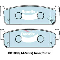 Bendix Standard Rear Brake Pads Fits Nissan C34 Stagea 2WD & C34 Stagea Ser. 2 4WD (RB25DET)
