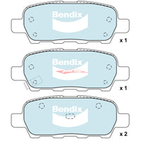 Bendix Standard Rear Brake Pads fits Nissan Z33 350Z & V35/V36 Skyline & C34 Stagea Ser.2 (8/98-) & Crossover (J50)