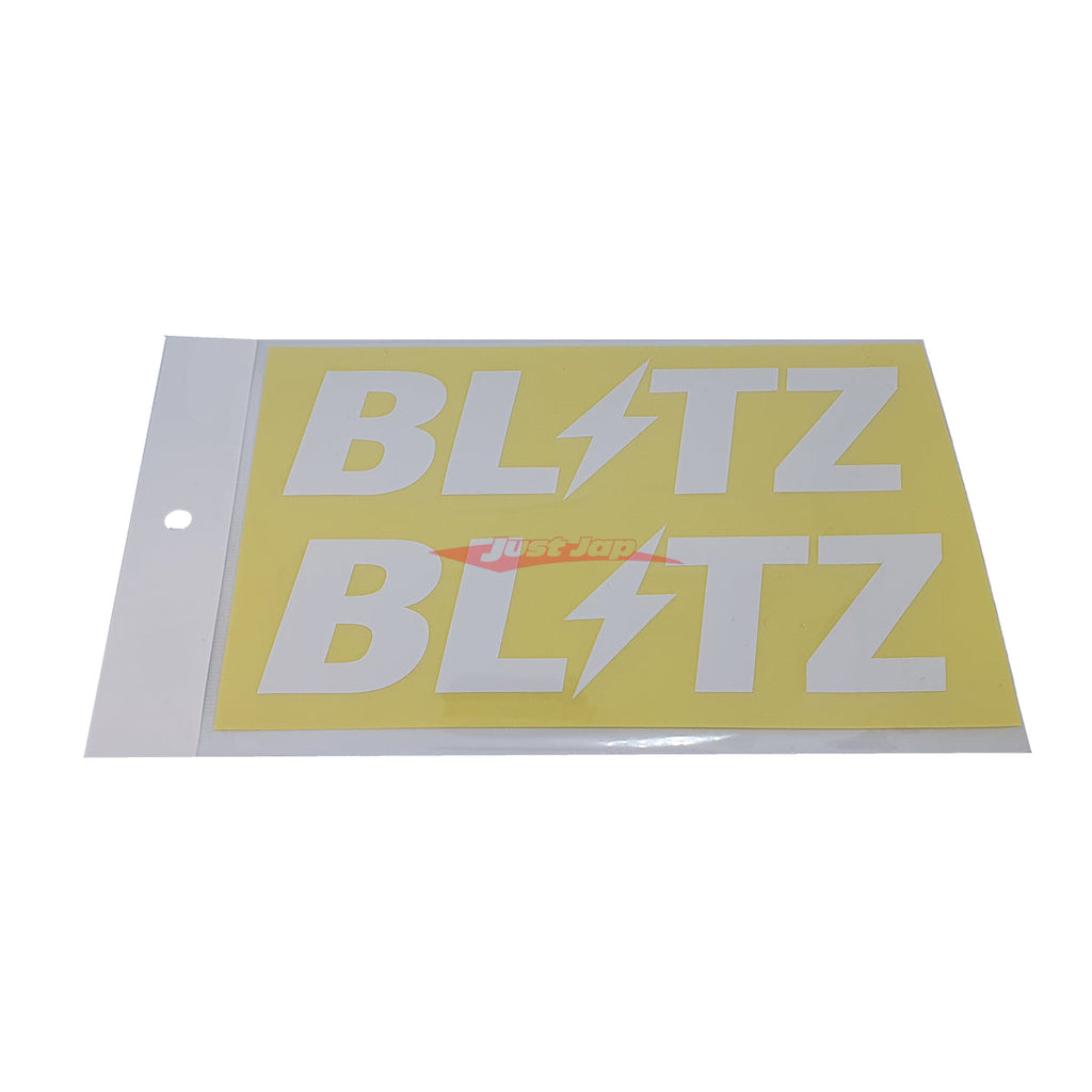 Blitz Racing Sticker BLITZ Logo Sticker Set 200mm (White) – Just Jap