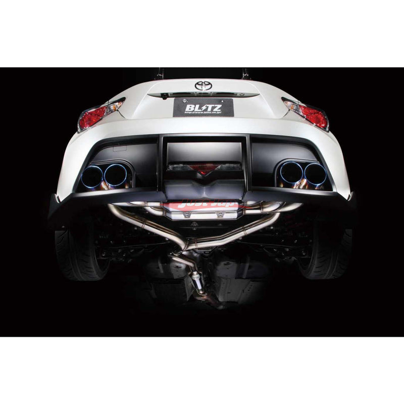 Blitz NUR-Spec VSR Quad Outlet Exhaust System & FRP Diffuser Fits Toyota 86/Subaru BRZ