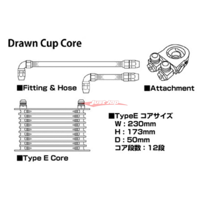 Blitz Racing Oil Cooler Kit (Type BR) Fits Nissan R34 Skyline GT-T RB25DE/T