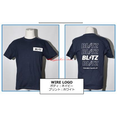 Blitz Wire Logo Navy T-Shirt (XXL)