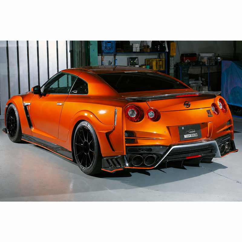 Top Secret Flat Type Spoiler (Carbon) Fits Nissan R35 GTR