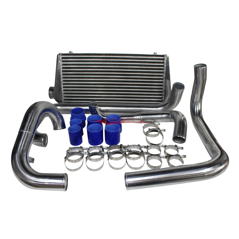Cooling Pro Intercooler Kit fits Holden VL Turbo Commodore Bar & Plate 100mm + Piping Kit (Polished)